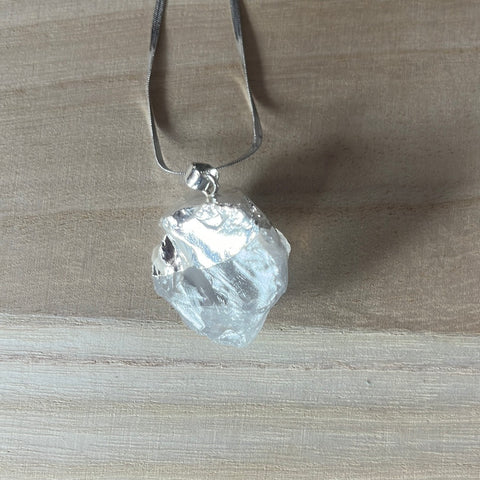 Elle Sterling Silver Crystal Pendant Necklace