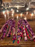 Royal Purple Rain Custom Hoop Earrings (Non-pierced Clip On)