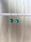 Electric Hearts Gold Earrings