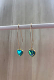 Electric Hearts Gold Earrings