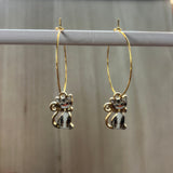 Kitty Gold Hoop Earrings