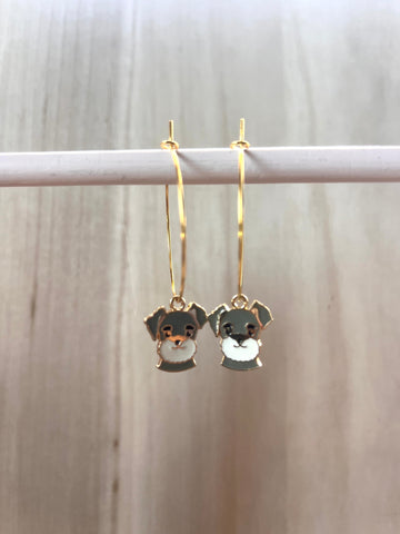 Puppy Love Gold Hoop Earrings