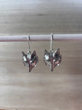 Wild Wolf Silver Earrings