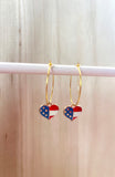 U.S.A. Olympics Gold Hoop Earrings