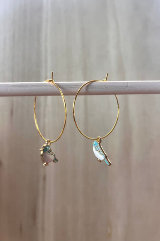 Blue Jays Gold Hoop Earrings
