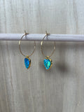 Electric Hearts Gold Earrings
