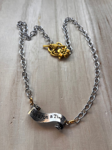 Once Upon A Time necklace with Aloha flower clasp