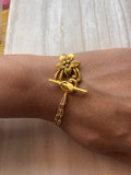 Once Upon A Time Aloha Floral Gold Charm Bracelet