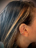 Stackable Triangle Ear Cuffs Minis / Earrings (Golden Brass)