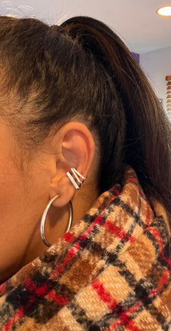 Stackable Triangle Ear Cuffs Minis / Earrings (Sterling Silver)