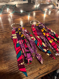 Royal Purple Rain Custom Hoop Earrings (Non-pierced Clip On)