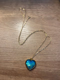 Deep Blue Sea 14kt gold necklace