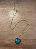 Deep Blue Sea 14kt gold necklace