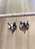 Wild Wolf Silver Earrings