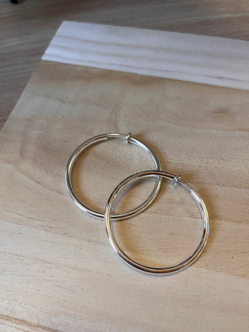 Solid Hoops (Clip-On) Earrings